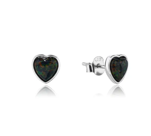 Srebrne Kolczyki Serduszka...