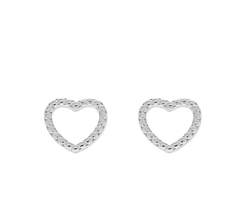 Kolczyki Srebrne Sztyfty Serca
