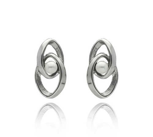 Kolczyki Yvon Silver Z Perłą