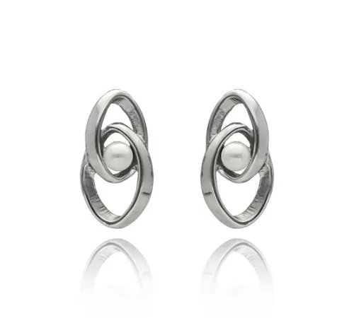 Kolczyki Yvon Silver Z Perłą