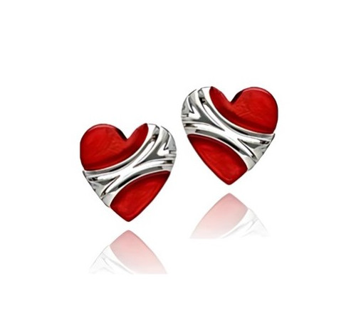 Kolczyki Yvon Czerwone Serca
