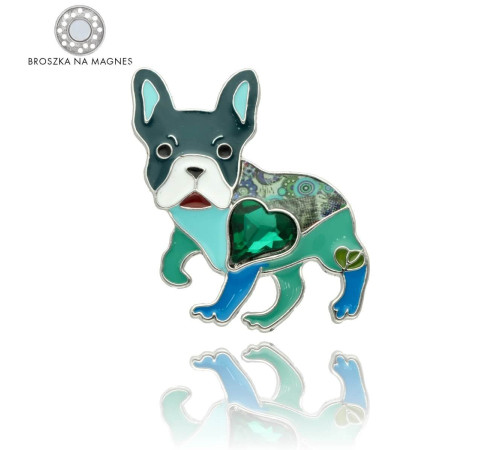 Broszka Yvon Silver Buldożek