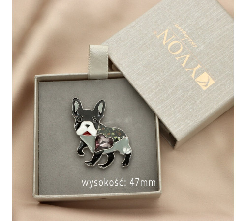 Broszka Yvon Silver Buldożek