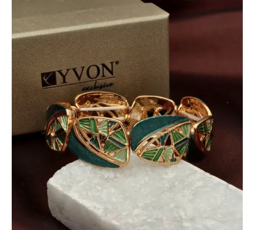 Bransoletka Yvon Gold Green...