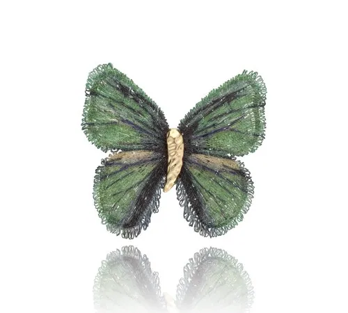 Broszka Yvon Zielony Motyl