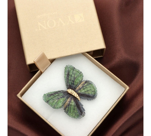 Broszka Yvon Zielony Motyl