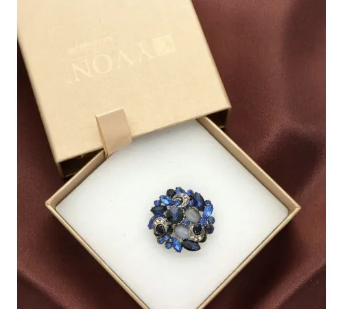 Broszka Yvon Silver Blue