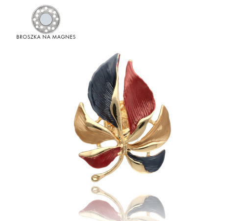 Broszka Yvon Gold Liść