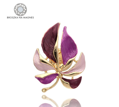 Broszka Yvon Gold Fioletowy...