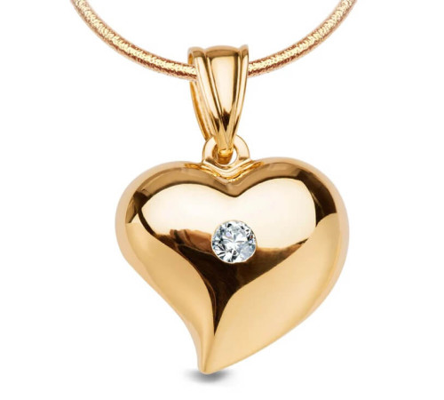 Zawieszka Złota Serduszko Z...