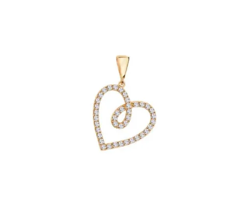 Zawieszka Złota Serce Z...