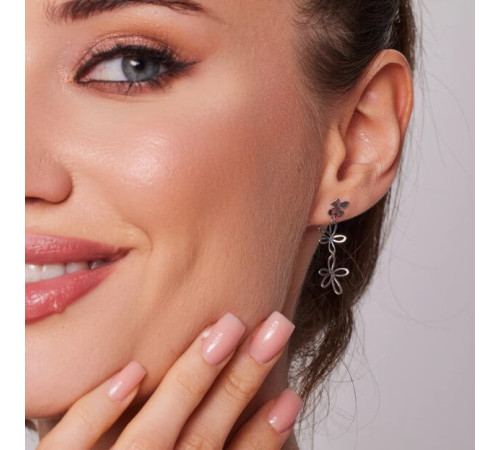 Kolczyki Srebrne Kwiaty