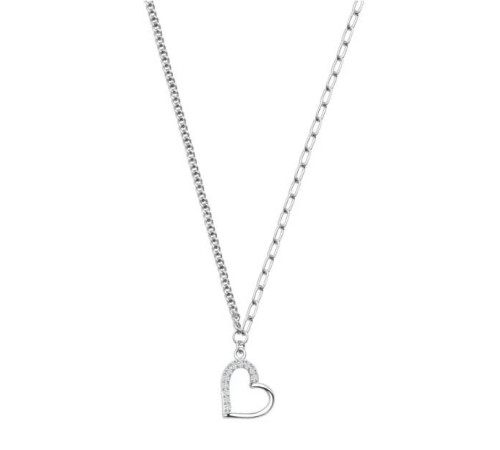 Naszyjnik Srebrny Serce Z...
