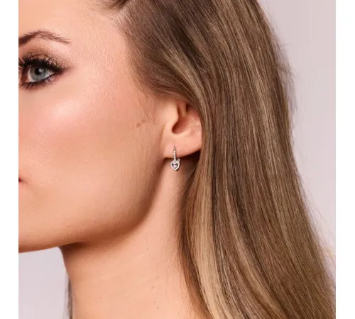 Kolczyki Srebrne Serca Z...