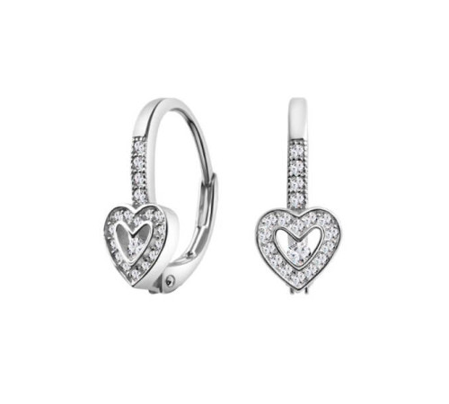 Kolczyki Srebrne Serca Z...