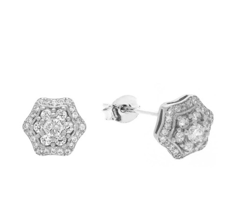 Kolczyki Srebrne Sztyfty Z...