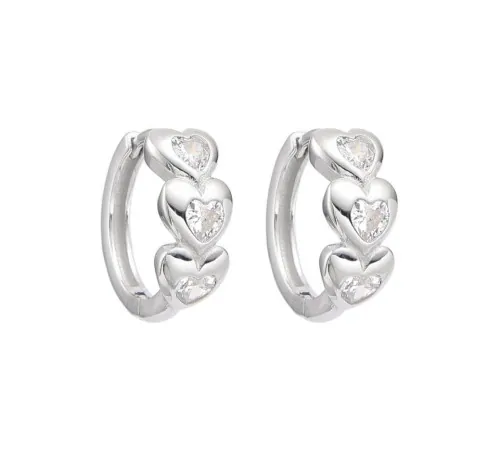 Kolczyki Srebrne Okrągłe Z...