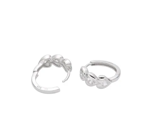 Kolczyki Srebrne Okrągłe Z...