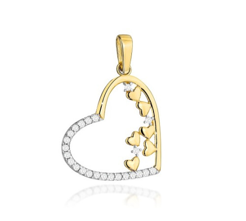 Zawieszka Złota Serce Z...