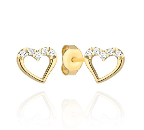 Kolczyki Złote Serduszka Z...
