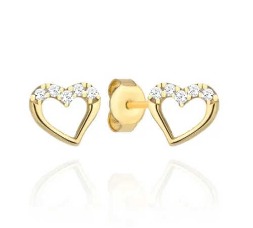Kolczyki Złote Serduszka Z...