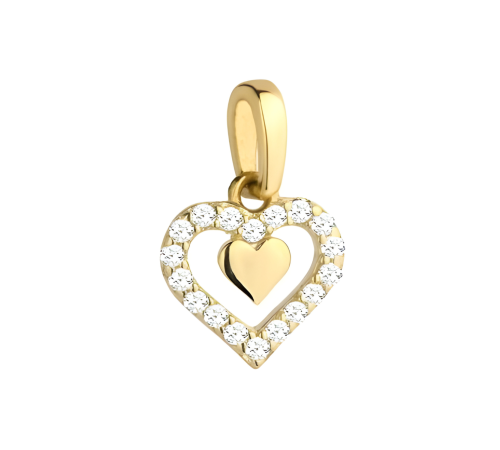 Zawieszka Złota Serce Z...