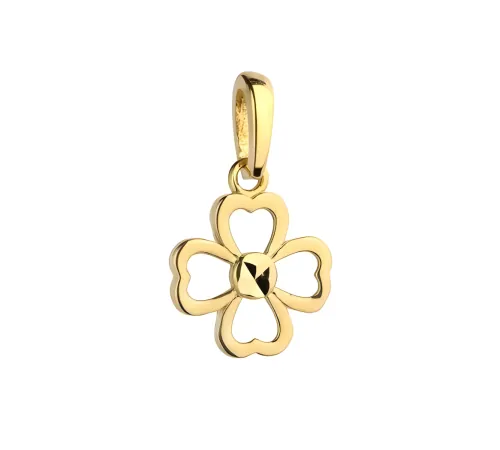 Zawieszka Złota Koniczynka 14k