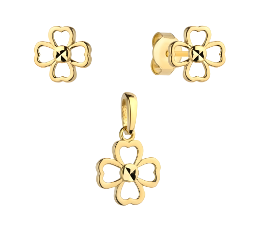 Zawieszka Złota Koniczynka 14k