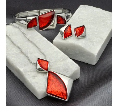 Bransoletka Yvon Silver Red...