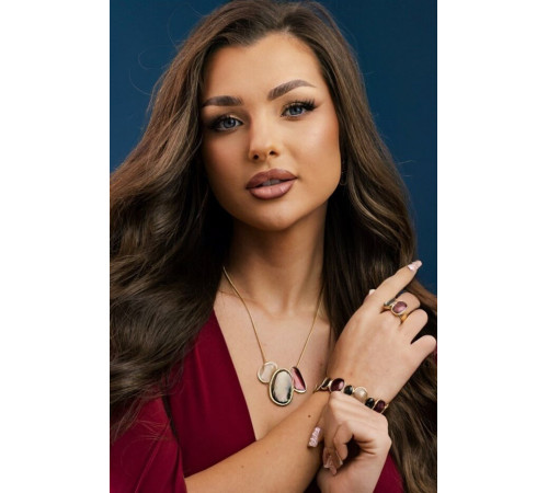 Naszyjnik Yvon Gold Red...