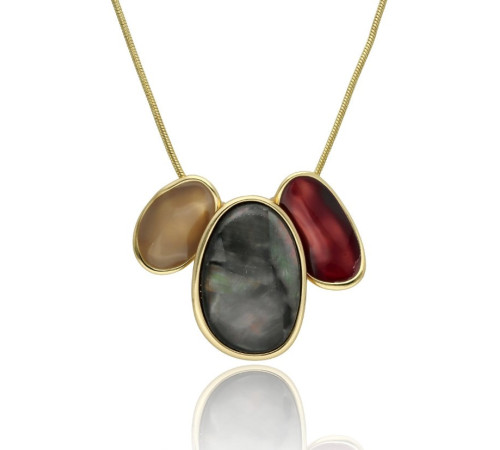 Naszyjnik Yvon Gold Red...