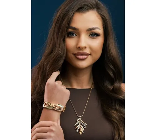 Naszyjnik Yvon Gold Green...