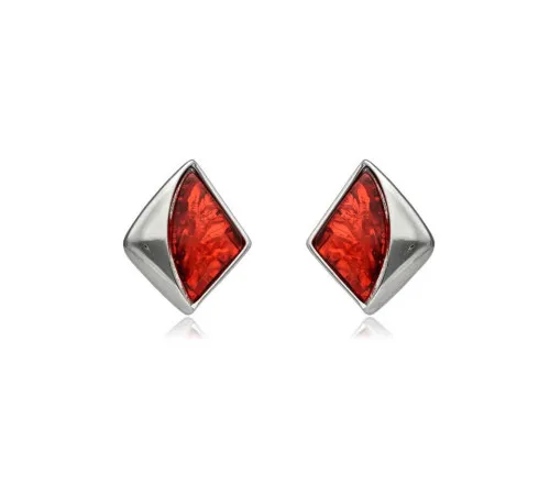 Kolczyki Yvon Silver Red...