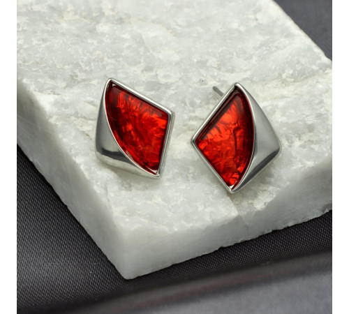 Kolczyki Yvon Silver Red...