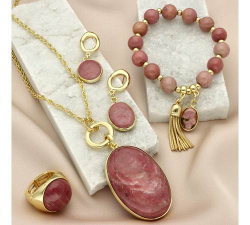 Bransoletka Yvon Gold Rodonit