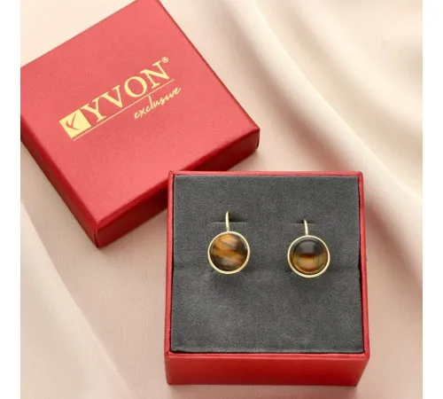 Kolczyki Yvon Gold Z...