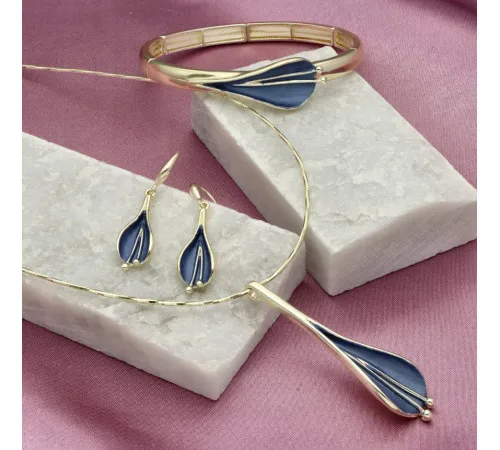 Naszyjnik Yvon Gold Liora Blue