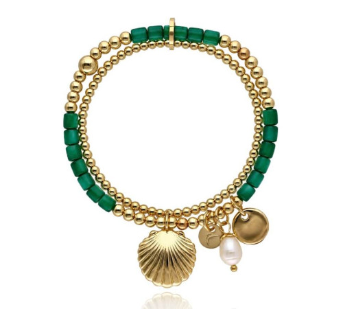 Bransoletka Yvon Gold Green...
