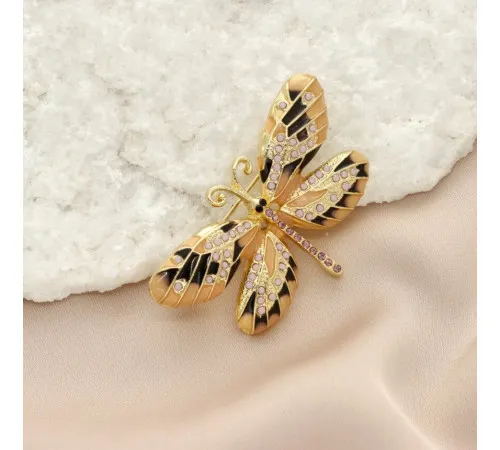 Broszka Yvon Gold Motyl