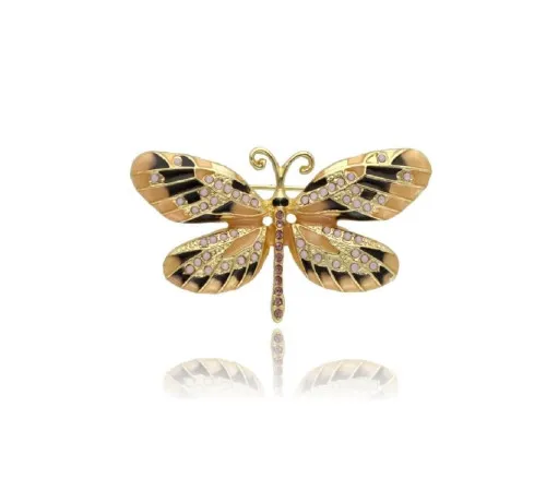Broszka Yvon Gold Motyl